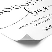 ミウスサンフラワー秋フローラブーケフラワーバーサイン ポスター (角)