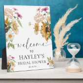 ミウスサンフラワー秋ブライダルシャワーウェルカムサイン フォトプラーク (側面)