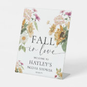 ミウスサンフラワー秋ブライダルシャワーウェルカムサイン 台座サイン (正面)