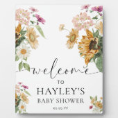 ミウスサンフラワー秋ベビーシャワーウェルカムサイン フォトプラーク (正面)