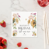 ミウスサンフラワー秋秋ブライダルシャワー スタンダードカクテルナプキン (インサイチュ)