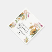 ミウスサンフラワー秋秋ブライダルシャワー スタンダードカクテルナプキン (角)