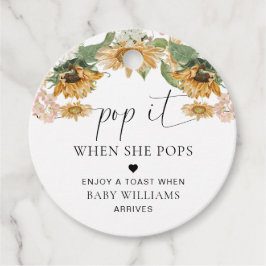 ミウスサンフラワー秋秋ベビーシャワーポップ・アートのIt フェイバータグ