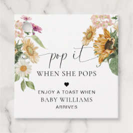 ミウスサンフラワー秋秋ベビーシャワーポップ・アートのIt フェイバータグ