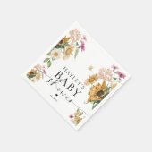 ミウスサンフラワー秋秋ベビーシャワー スタンダードカクテルナプキン (角)