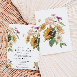 ミウスサンフラワー秋秋ベビーシャワー 招待状