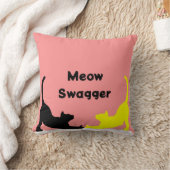 ミウスワガー動物のペット猫エレガントかわいいモダン クッション (ブランケット)