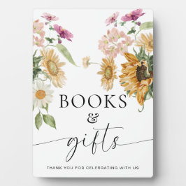 ミウズヒマワリ秋フローラ書籍とギフトサイン フォトプラーク