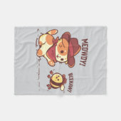 ミウディとビュー フリースブランケット (正面(横))