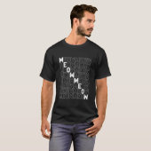 ミウニャーミニマリストペットキットン猫好き Tシャツ (正面フル)