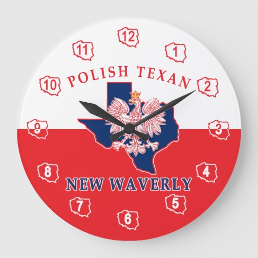 ミウワヴェリーポーランドテキサン ラージ壁時計 (正面)