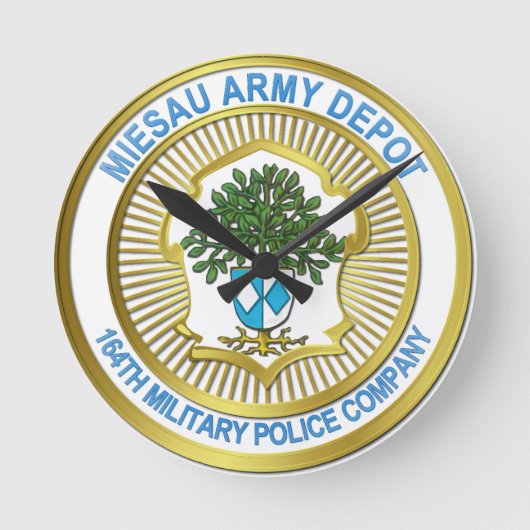 ミエサウコート・オブ・アームズ ラウンド壁時計 (正面)