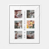 ミエレガントスター&ミ結婚セス6フォトコラージュ フリースブランケット (正面)