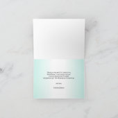 ミエレガントント·グリーン&グ結婚レー サンキューカード (内部)