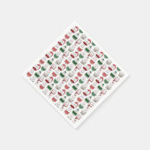 ミオイおもしろいのクリスマスと可愛いXのマスカット スタンダードカクテルナプキン (角)