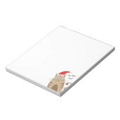 ミオイクリスマスおもしろいネコはサンタ帽をかぶる ノートパッド (回転)