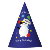 ミオイズキャットハッピーバースデー白黒子猫 パーティーハット (正面)