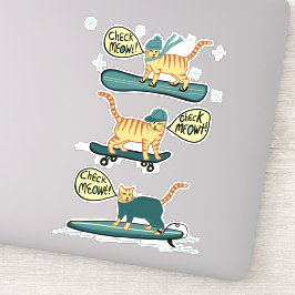 ミオウをチェック！タビーキャットスケートボードサーフスノーボード シール