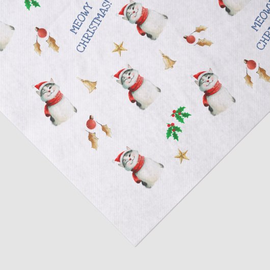 ミオウィキャットかわいいパーソナライズされたクリスマス 薄葉紙 (詳細)