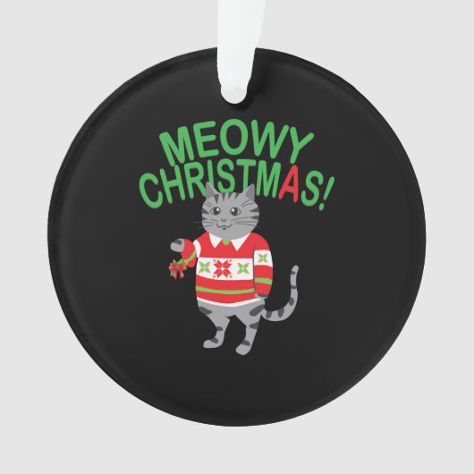 ミオウィキャットクリスマス オーナメント (正面)