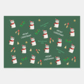 ミオウィキャットフェスティバルパーソナライズされたクリスマス ラッピングペーパーシート (正面2)