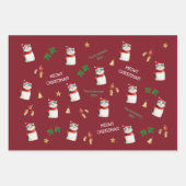 ミオウィキャットフェスティバルパーソナライズされたクリスマス ラッピングペーパーシート (正面)