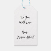 ミオウィクリスマスおもしろいかわいい猫の休日のギフトラベル ギフトタグ (裏面)