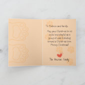 ミオウィクリスマスおもしろいキャッツ折り畳みホリデーカード シーズンカード (内部)