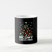 ミオウィクリスマスキャットの木が醜い コーヒーマグカップ (中央)