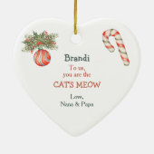 ミオウィクリスマスキュート子猫リースキッズ セラミックオーナメント (裏面)