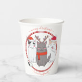 ミオウィクリスマスクリスマス猫 紙コップ (裏面)