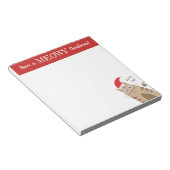 ミオウィクリスマスサンタおもしろいネコ ノートパッド (アングル)