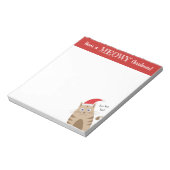 ミオウィクリスマスサンタおもしろいネコ ノートパッド (回転)