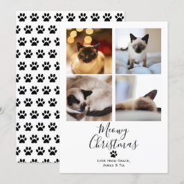 ミオウィクリスマスペット猫クリスマスカード 招待状