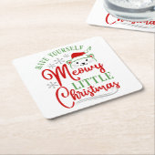 ミオウィリトルクリスマス スクエアペーパーコースター (アングル)