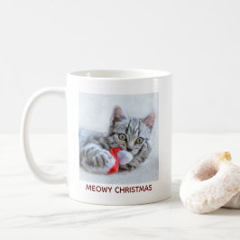 ミオウィークリスマスキュートなグレータブビーキャット コーヒーマグカップ
