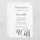 ミオキャット誕生日 招待状 (正面/裏面)