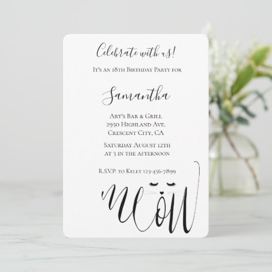 ミオキャット誕生日 招待状 (スタンド正面)