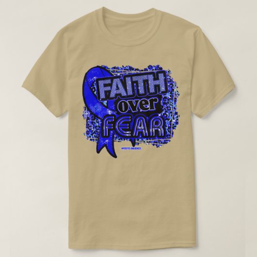 ミオシティス認識度リボン信仰オーバービエヒョウ Tシャツ (デザイン正面)