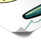 ミオットを見ろ!スケートボードサーファースノーボードタビーキャット ポスター (角)