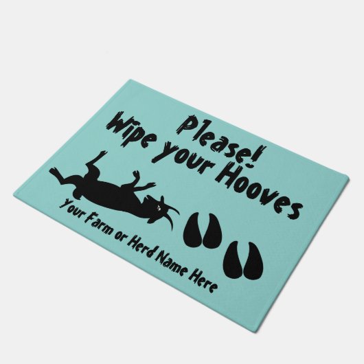 ミオトニックヤギあなたのフードを拭く色を選択 ドアマット (アングル)