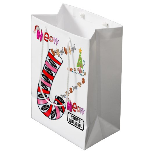 ミオメリークリスマス抱き枕小妖精や小人 ミディアムペーパーバッグ (正面アングル)