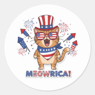 ミオライカ！愛国の猫シール ラウンドシール