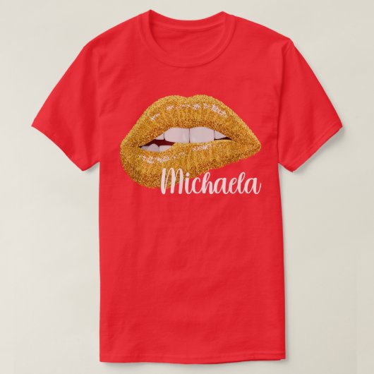 ミカエラファーストネーム・ギフト Tシャツ (デザイン正面)