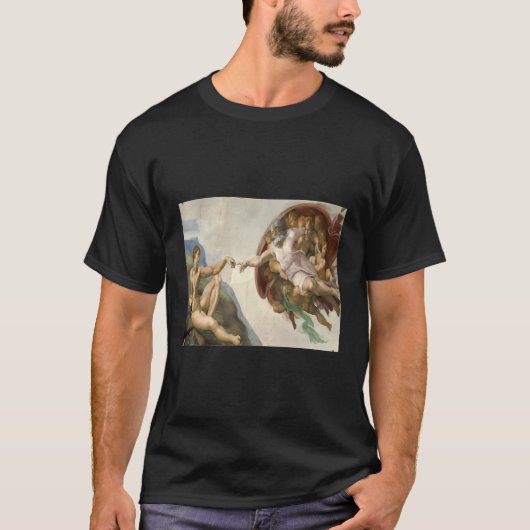 ミカエランジェロのアダムの創造 Tシャツ (正面)
