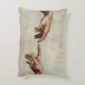 ミカエランジェロ手創造アダム神 アクセントクッション (裏面(縦))