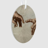 ミカエランジェロ手創造アダム神 オーナメント (正面)