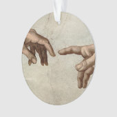 ミカエランジェロ手創造アダム神 オーナメント (正面)