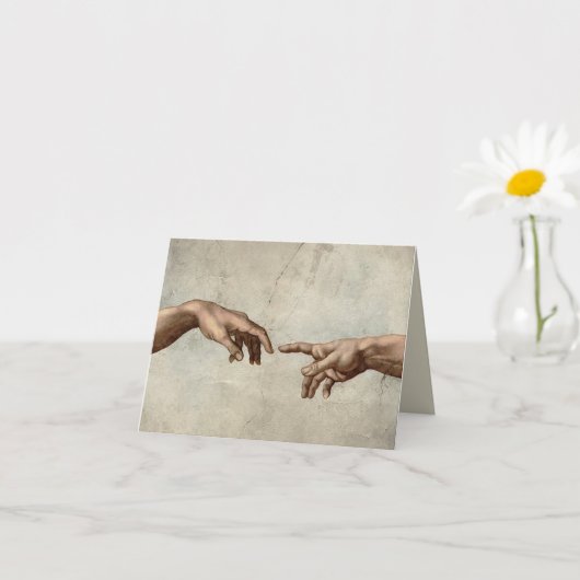 ミカエランジェロ手創造アダム神 カード (小さな植物)