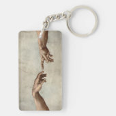 ミカエランジェロ手創造アダム神 キーホルダー (裏面)